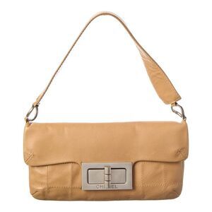 Chanel Tan Calfskin Leather Square Stitched Mademoiselle Shoulder Bag
(Authentic